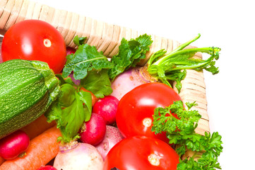 color Fresh beautiful vegetables.