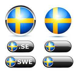 Obraz premium drapeau Suède / Sweden flag