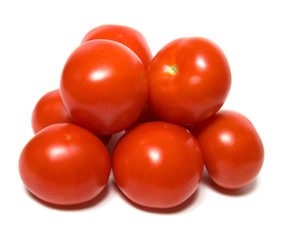 red tomato isolated  on white background