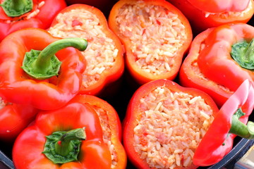 Hungarian delicacy, stuffed red pepper