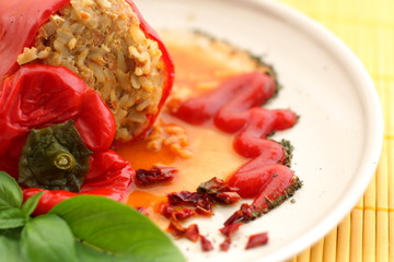 Hungarian delicacy, stuffed red pepper