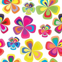 Vivid colorful repeating flower background
