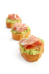 Avocado and parma ham
