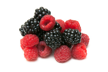blackberry and raspberry