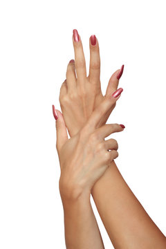 Graceful hands of the woman