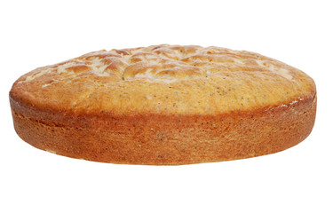 isolated lemon poppy seed cake