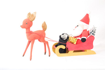 Santa Claus Sleigh and Reindeer