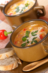 Corn and red chilli chowder