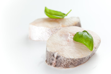Fresh slice of hake