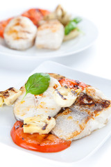slice of hake grilled