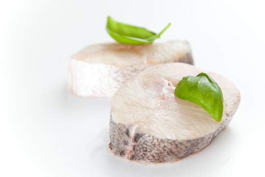 Fresh slice of hake