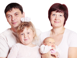 family isolated on white