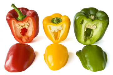Bunte Paprika isoliert