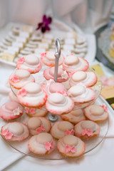 Wedding reception with cakes