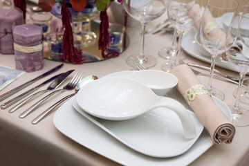 Wedding dinner setting