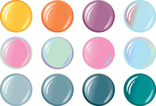 Editable Website button Templates - Vector.Vector color web butt