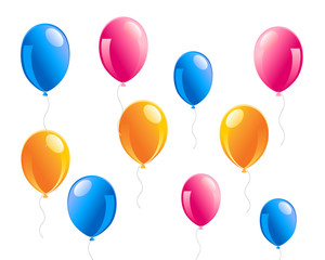 colored balloons background