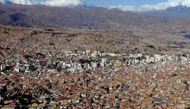 la paz bolivia aerial view