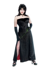 Isolated goth woman