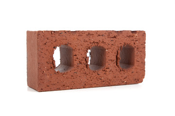 Masonry brick on a white background