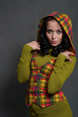 girl in squared waistcoat