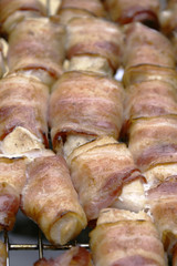 Shish kebab from pork and a hen