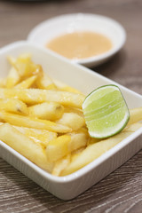 Cheesy french fried with Tatar sauce