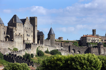Fototapeta na wymiar Carcassonne obronny