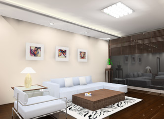 a living room in the apartment