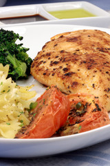 Pasta and chicken breast meal