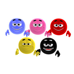 cool and funny emoticon in all colors of the world