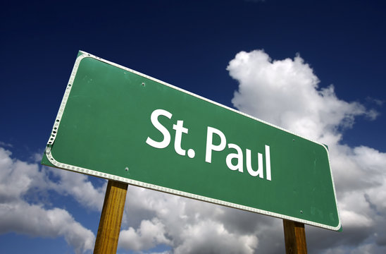 St. Paul Green Road Sign