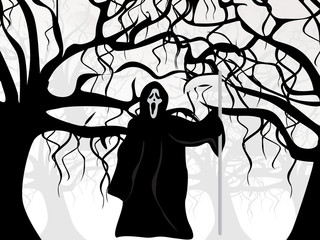 illustration of halloween background series2 set4