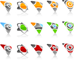 Set of abstract symbols. Vector illustration.