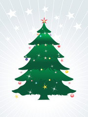 wallpaper, decorated christmas tree