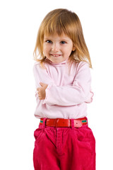 Vvertical portrait of a cute little girl