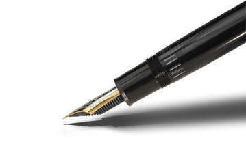 fountain pen tip with clipping path