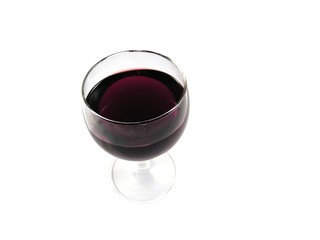 Glass of red wine.