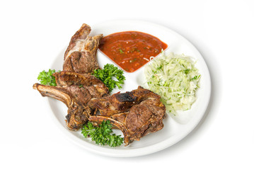 Grilled meat with sauce