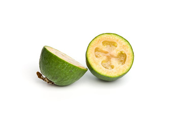 Feijoa fruit isolated on white background