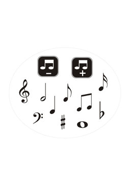vector collection of musical notes