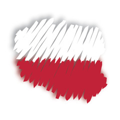 Polonia mappa bandiera