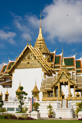 The temple in the Grand palace area  in Bangkok, Thailand