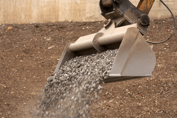 Dipper working with gravel