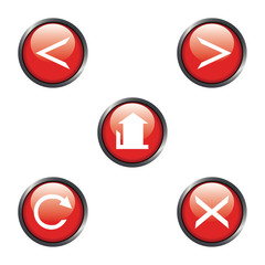 Vector Internet navigation glossy icon set