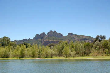 Roquebrune from lake