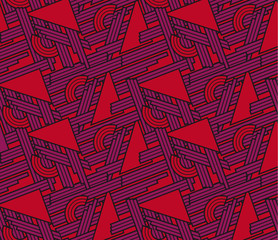 Abstrakter Musterrapport in rot-lila