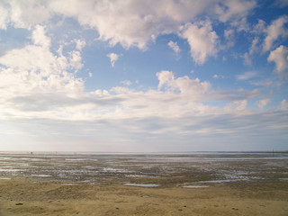 Fototapeta na wymiar low tide tideland
