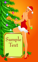 christmas pin-up girl