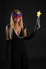 beautiful woman with mask